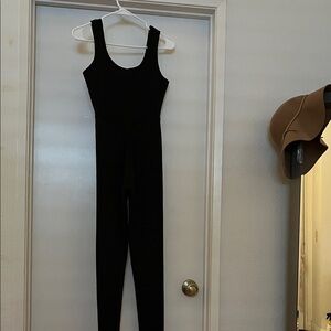 Sleek Black Tank Jumpsuit with Scoop Neck